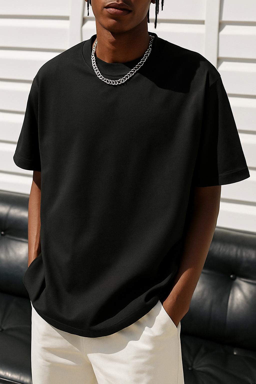 Black oversized T-shirt