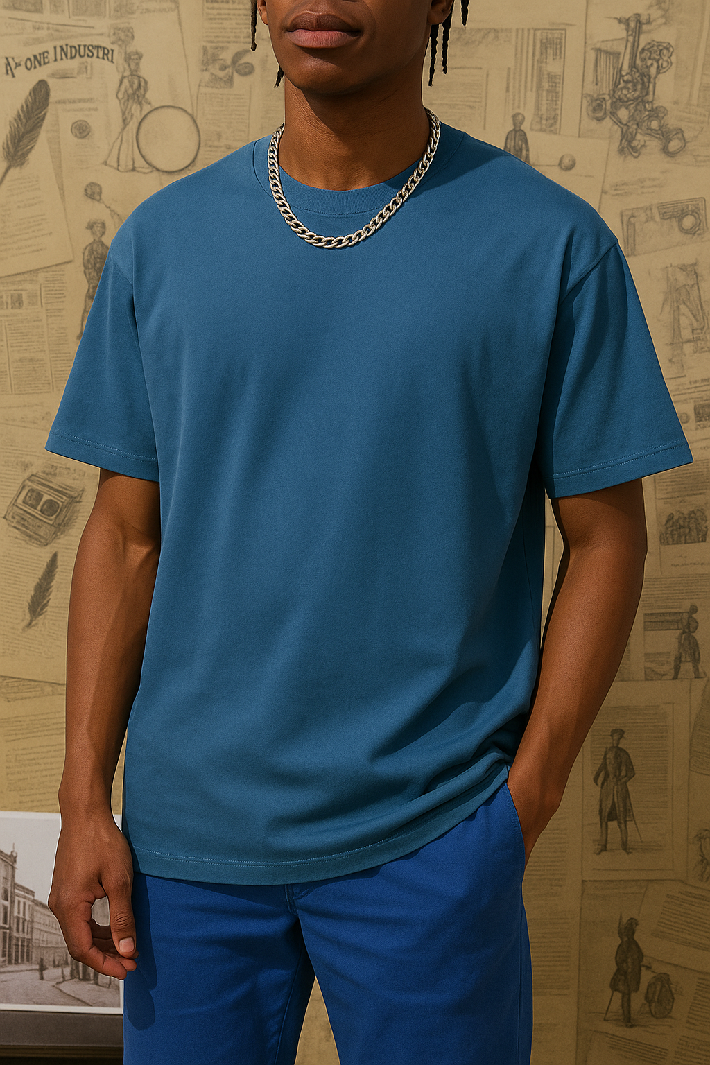 Petrol Blue oversized T-shirt